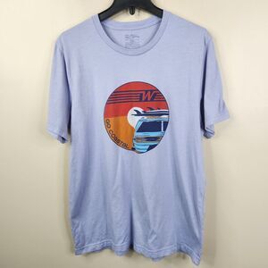 Wears Woody Mens Short Sleeve Go Coastal Station Wagon Surfboard Crew Neck Tee L